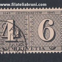 1943 Svizzera Schweiz Helvetia centenario del primo francobollo di Zurigo usati used
