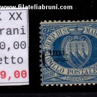 Cifra e stemmi 5 su 10 soprastampato