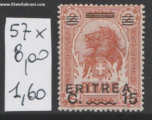 francobolli di Somalia soprastampati Eritrea c 15 su 2  
