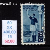 mondiali di calcio 1934 lire 10