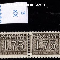 Pacchi in concessione lire 75